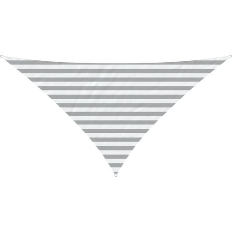 Sun Shade Sail Light Grey and White 2.5 x 2.5 x 3.5 m vidaXL