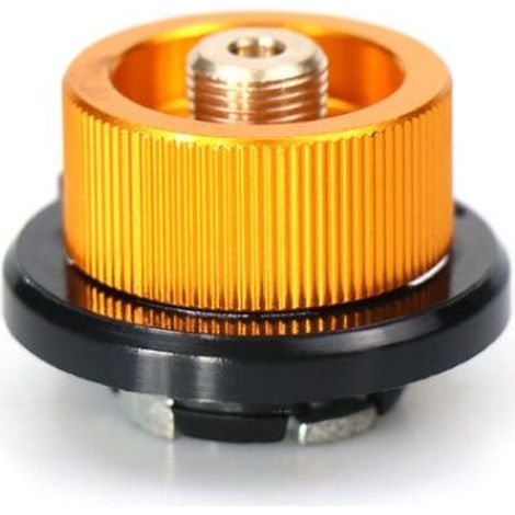 Gasventiladapter – Für zylindrische Campinggasflaschen – Lindal Typ D-Anschluss – Aluminiumlegierung, Nylon, Kupfer – 1 Stück (1/5)