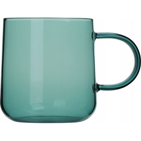 TAZZA IN VETRO RESISTENTE AL CALORE PER CAFFÈ E TÈ IN BOTTIGLIA VERDE 300 ml LAVABILE IN LAVASTOVIGLIE (1/3)