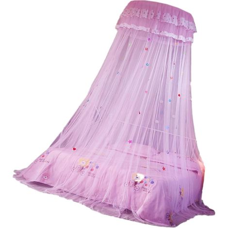 Moustiquaire rose en dentelle pour chambre et hôtel, housse (1/5)