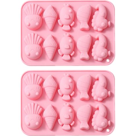 Moule À Beurre - Moule À Chocolat En Silicone Alimentaire Non Adhérent - Pour Pâtisserie, Confiserie Et Savon - 2 Pièces (1/5)