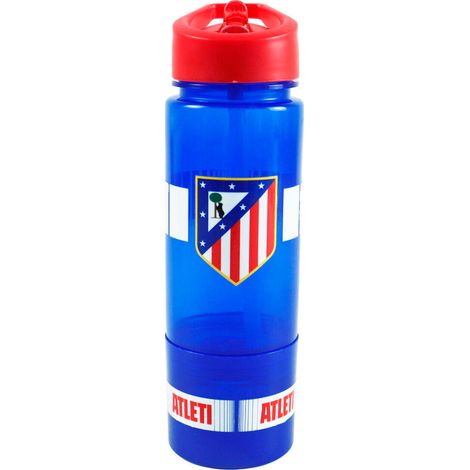 CyP Brands- Atlético de Madrid, Botella de Agua, Botella Deportiva, Cantimplora, Almacenamiento, Color Azul, Producto Oficial