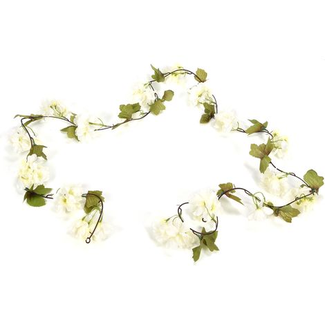 Guirlande De Fleurs En Soie - Vigne Artificielle Réaliste Pour Mariage Et Décoration Extérieure - Lot De 1 (1/5)