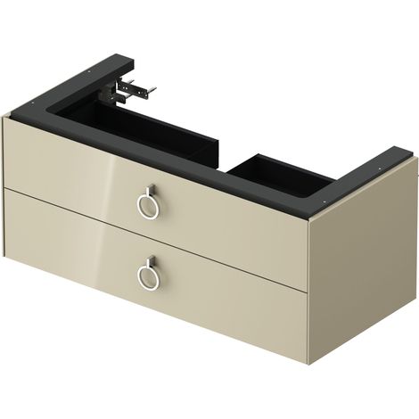 Duravit White Tulip - Mueble de lavabo, 98x46x41 cm, 2 cajones, Taupe WT43520H3H3 (1/5)