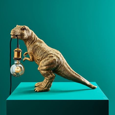 Lampada da Tavolo Dinosauro Rexy 50,5X22X35CM Oro E27 WERNER VOSS (1/4)