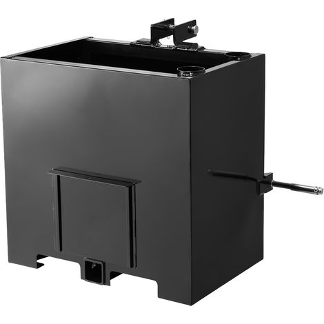 Mophorn Caja de lastre con enganche de 3 puntos para tractores, capacidad 363 kg, contrapeso compatible con tractores de categoría 1, receptor de remolque estándar y espacio para herramientas (1/5)