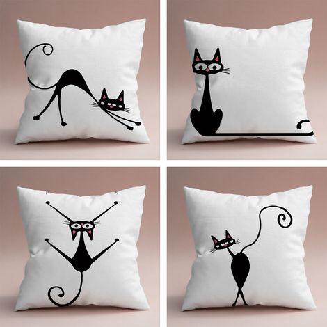 Sollbry Set mit 4 Kissenbezügen, 45 x 45 cm, Bohemian-Stil, dekorativ, für Sofa, Büro, Auto, Schlafzimmer, Innendekoration (1/5)
