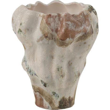 Vase Anémone en Argile "Lune" 42cm Beige (1/2)