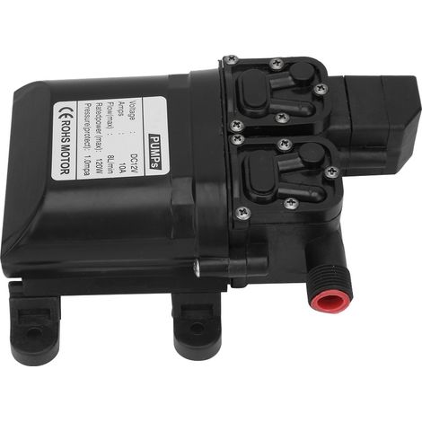Pompe à eau à membrane auto-amorçante haute pression 12 V CC 120 W avec pressostat automatique (1/5)