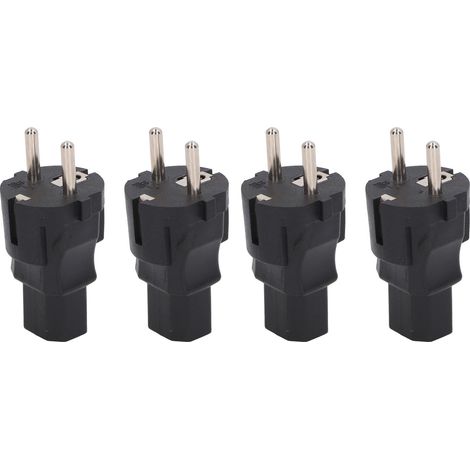 Professionelles EU-zu-IEC-C13-Netzteil, 4er-Pack – für Laptops und Drucker (100–250 V)