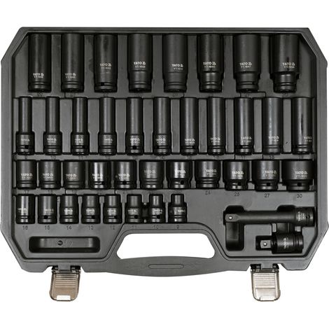 Jeu de douilles pour clé à chocs 1/2" 9 - 30 mm (40 pièces)