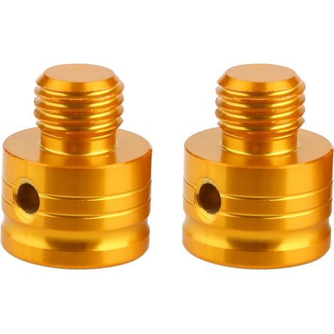 Vis adaptateur de boulon fileté universelle M101,25 pour rétroviseur de moto, compatible avec Yamaha (Or) (1/5)