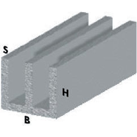 Profilo Argento H.200 Canalino Uu 20X18X1-