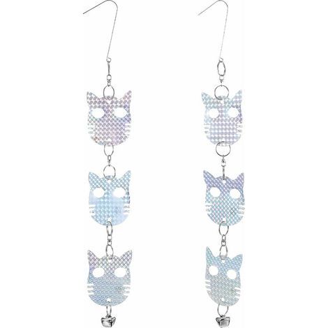 2 Packs Dispositifs Anti-Pigeons Effaroucheur d'oiseaux de Dissuasion Réfléchissant Répulsif Anti-Oiseaux Décoratif d’Hibou Suspendu (1/5)