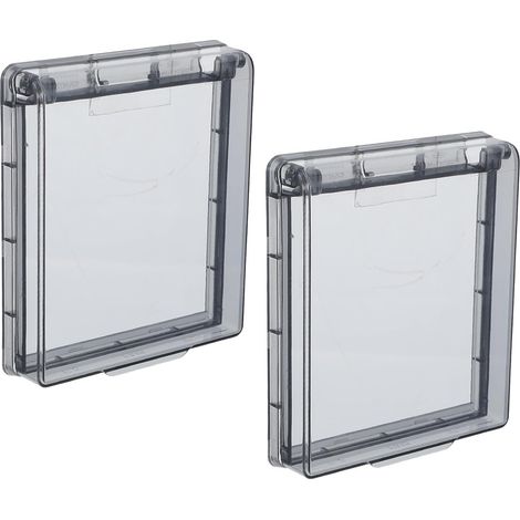 2 Pièces Couvercle D'interrupteur en Plastique Noir, Boîtier D'interrupteur Étanche 86 Type, Protection ضد L'humidité pour Prises et Interrupteurs, Salles de Bains et Hôtels (1/5)