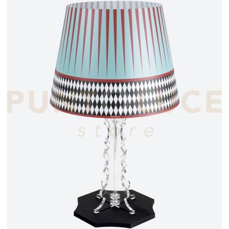 LAMPADA DA TAVOLO GRANDE BRIGHELLA 1 LUCE ATTACCO E27 DISEGNO FOULARD