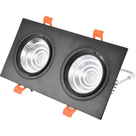 Plafonnier encastré double LED à angle réglable COB rectangulaire avec driver LED 100-264 V (1/5)
