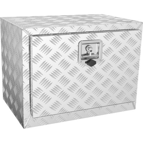 Boîte à Outils pour Camion 61×33,5×40,5 cm Coffre Sous-châssis Fixation Inférieure Caisse de Stockage en Alliage d'Aluminium Solide avec Serrure et Clés pour Remorque Pick-up Véhicules Transport (1/5)