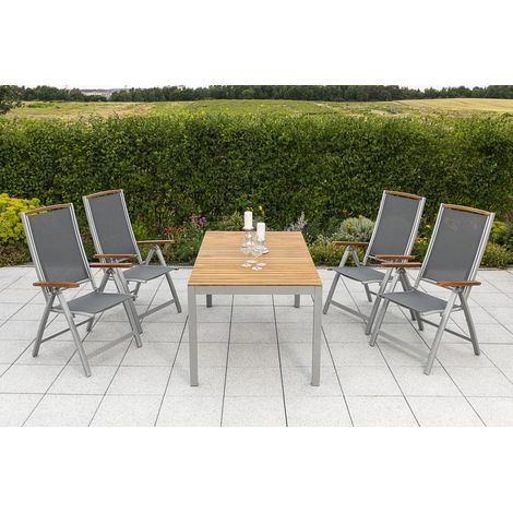 Siena Set 5tlg 4 Sessel Tisch 150x90cm