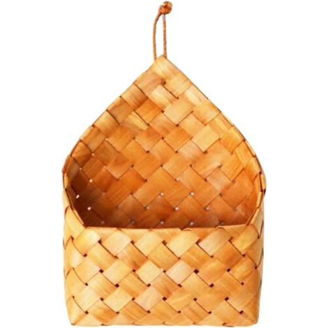 Panier de rangement tressé mural, panier suspendu, organisateur de rangement mural, porte-lettres, décoration murale pour entrée, bureau, chambre, maison (1/5)