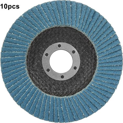 Ortviai Disque à poncer abrasif en flaps bleu 115 mm (40 grains) – lot de 10 pour meuleuse d’angle (1/5)