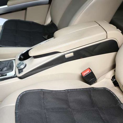 Zwei ABS-Platten mit Carbonfaser-Textur, passend für Mercedes-Benz GLK X204 2008-2015, Carbonfaser-Mittelarmlehnen (1/4)