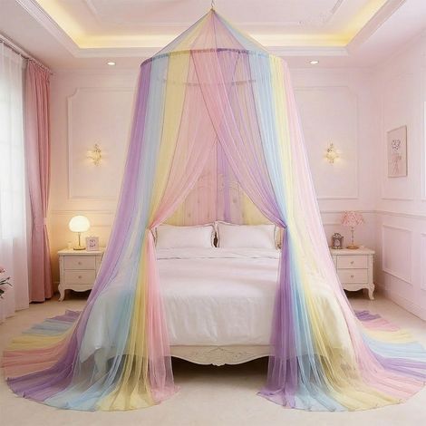 Moustiquaire, moustiquaire pour chambre d'enfant, moustiquaire en dôme, ciel de lit, mailles fines, 60 × 250 × 1200 cm (1/5)