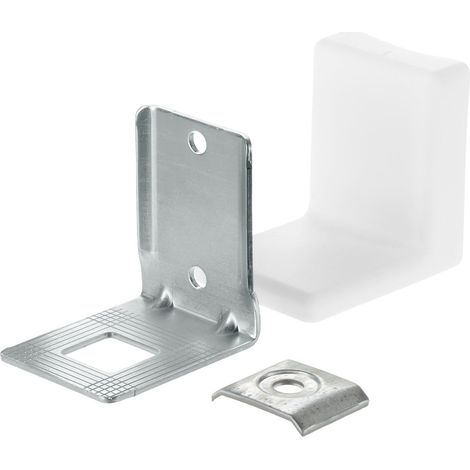 Gancio angolare slovacco per mobili, regolabile, con tappo bianco, Riex JK41 (1/5)