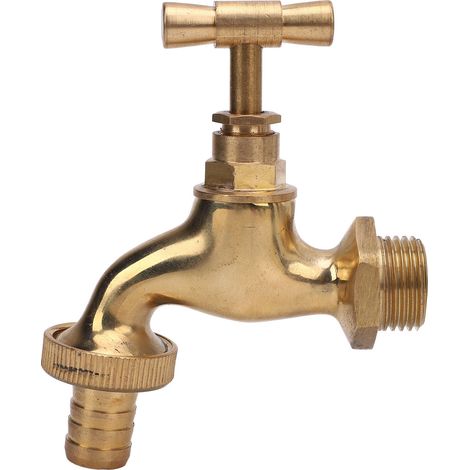 Robinet d'arrosage en laiton, filetage mâle G1/2 pouce, entrée et sortie de 14 mm, pour l'irrigation (1/5)