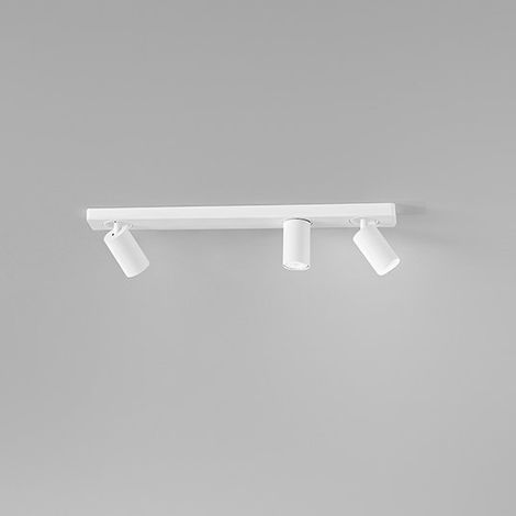 Plafoniera in alluminio colore bianco Oddy 3 luci attacco GU10 orientabile d.6cm (1/3)