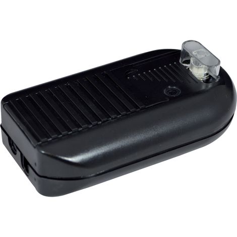 Tibelec – Variateur de lumière à curseur à pied 500W – Interrupteur poussoir noir – Installation sur luminaires avec 2 ampoules incandescentes ou halogène