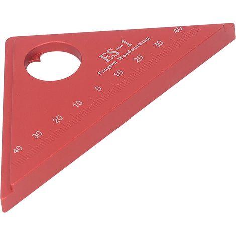 Équerre de menuiserie en alliage d'aluminium à 45 degrés, outil de mesure d'angle (1/5)