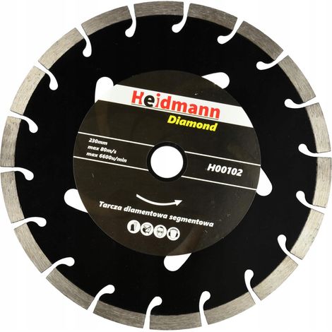 Disque diamant Heidmann h00102 230 mm 10 mm