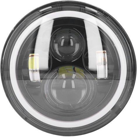 Phare de moto 7 pouces 6000K, phare LED universel robuste, haute luminosité, feu avant DC 9 à 36V