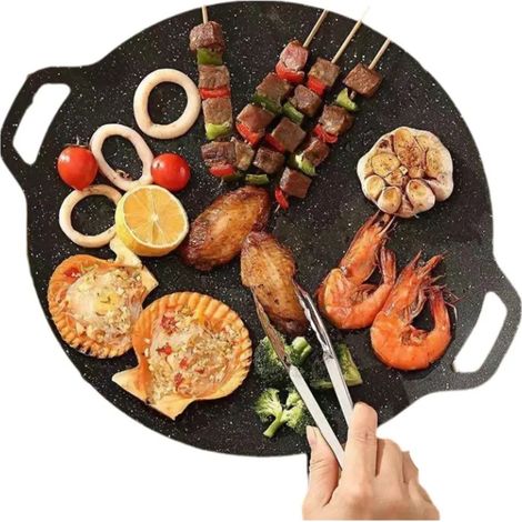 Plaque de cuisson portable pour barbecue carrelage antiadhsif (1/5)