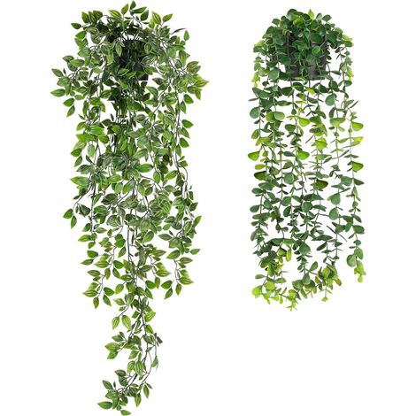 Künstliche Weinreben und Eukalyptusblätter, Hängeampel mit Stechapfel und Erbsen, kurzer Stechapfel und Eukalyptus (1/5)