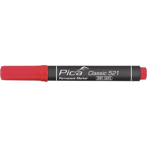 marqueur permanent type brosse rouge