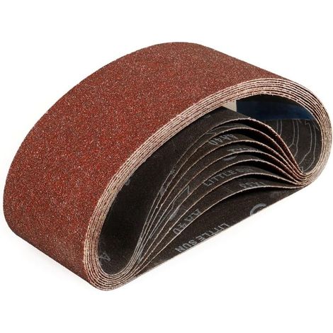 Bandes Abrasifs 100x610 mm-10 Pièces de 240 Grain Bande Ponceuse pour Ponçage et Polissage avec Ponceuse à Bande (1/5)