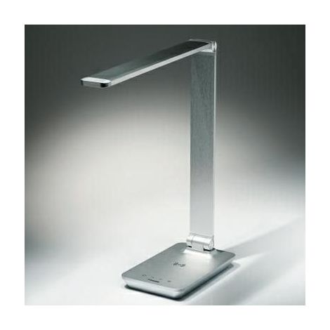 Tiross Modell 48 SMD LED Schreibtischlampe Silber