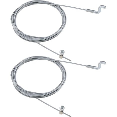 2 Pièces Câble d'accélérateur à Tête Z pour Tondeuse à Gazon 2000mm Crochet en Z Câble de Frein pour Moteur Extrémité Z Câble d'accélérateur Flexible Diamètre 1.5mm (1/5)