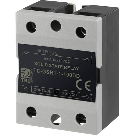TRU COMPONENTS Relè a semiconduttore TC-GSR-1-100DD 100 A Tens.comm.max: 220 V/DC Commutazione in corrente continua 1 p (1/4)