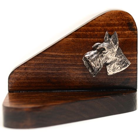 Scottish Terrier, Aberdeen Terrier I - bougeoir en bois avec un chien, porte-bougie chauffe-plat, hommage canin par Art-Dog (1/5)