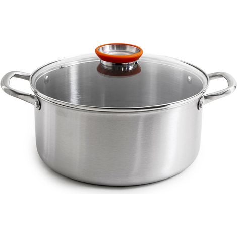 LAGUIOLE CUISSON - Marmite 28cm triplex avec couvercle - "BlackSteel" (1/5)