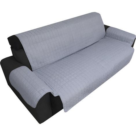 COPRIDIVANO GR SALVADIVANO ELEGANCE GRIGIO ANTIMACCHIA TRAPUNTATO PIANO LISCIO 3 posti seduta cm. 175