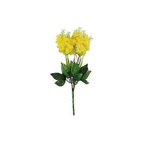Bouquets de fleurs artificielles glycine et jacinthe en vrac pour vase, décoration intérieure et extérieure, jardin, hôtel, fête, mariage (jaune) (1/2)