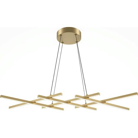 Suspension dorée LED – barres croisées minimalistes SALEM (1/4)