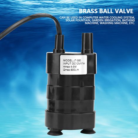 Pompe immergée sans balais 12V, hauteur manométrique élevée, eau chaude 90°C, usage domestique (1/5)