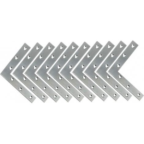 Lntyq Eckstreben aus Edelstahl, 10 Stück – Möbelbefestigungswinkel, Plattenreparatur, L-förmige Verbindungsplatten mit Schrauben, 120 x 120 mm (1/3)