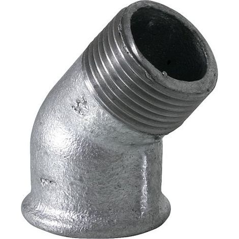 Raccord en fonte malleable galva Nr.121 coude fem/male 45° diam. 3/4"