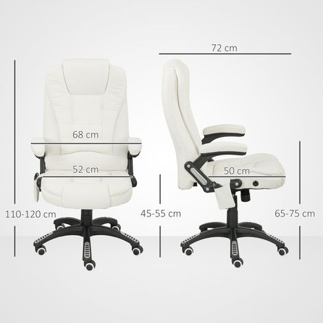 Fauteuil inclinable massant réglable en hauteur avec télécommande, revêtement en tissu aspect lin, couleur crème. (1/5)